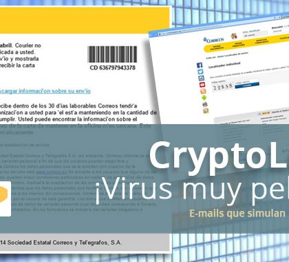 Infecciones masivas de CryptoLocker con e-mails de una falsa empresa ‘Correos’